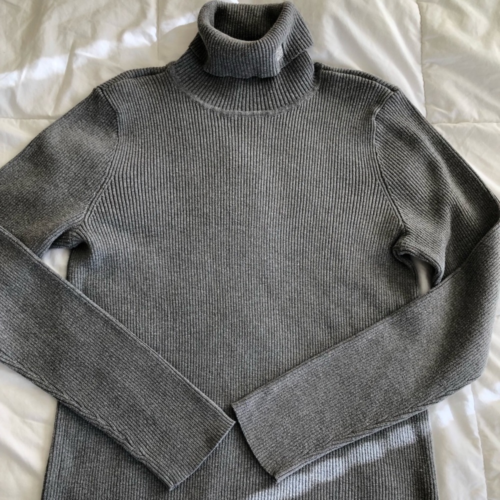 LAUREN RALPH LAUREN gray turtle neck sweater size Large